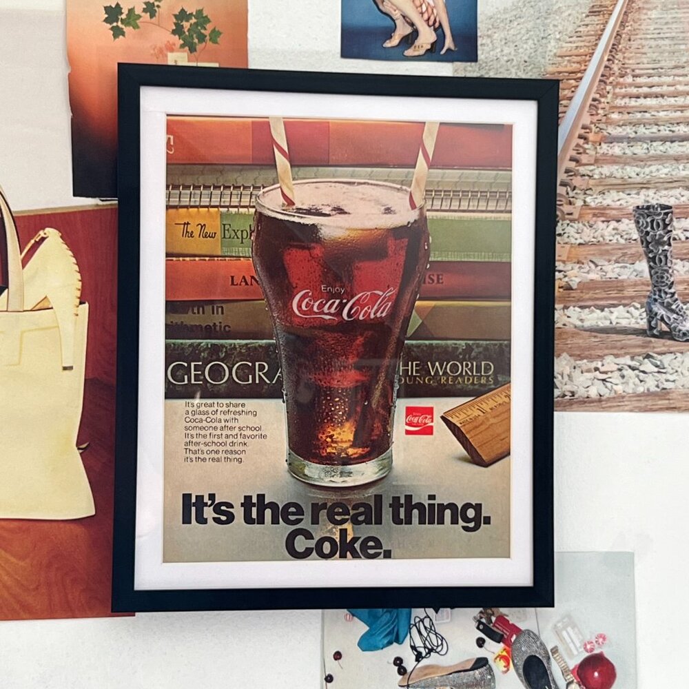 Vintage Coca-Cola Advertisement Wall Decor Art